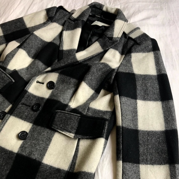Banana Republic Checkered Carla Pea Coat - Picture 5 of 8